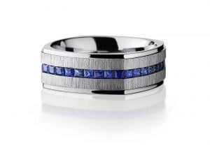 CC8FGESQ Eternity Sapphire Cobalt Chrome Band