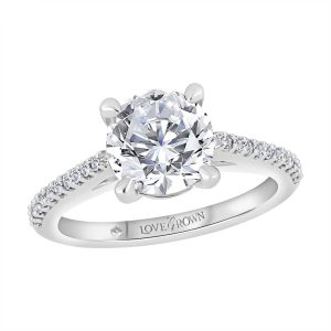 Past, Present, Future Three-Stone Trio on Narrow Band (White Gold)
