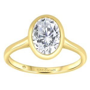 Yellow Gold Engagement Rings - Oval