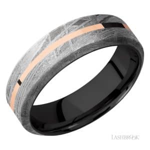 Meteorite with Rose Gold and Zirconium-14